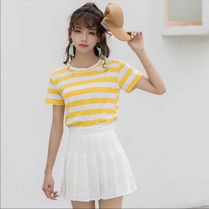 Basic white tennis skirt with shorts underneath
